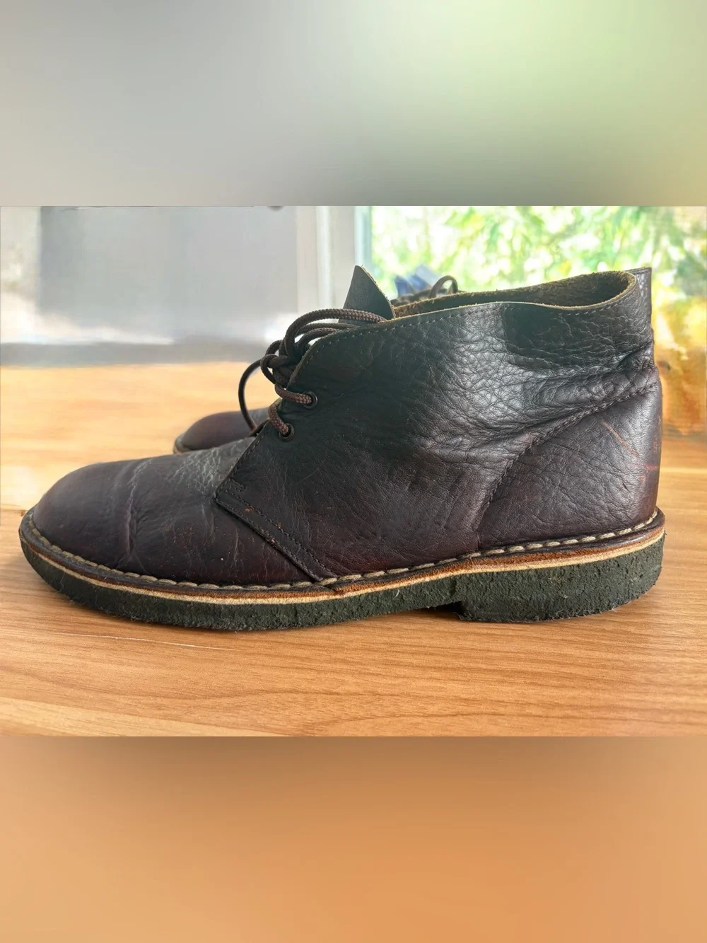 Clarks Originals New Indies 67733 Men’s 10 M Brown Leather Chukka Crepe Boots